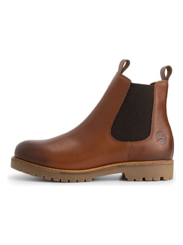 Leder-Chelsea-Boots "Agder" in Hellbraun