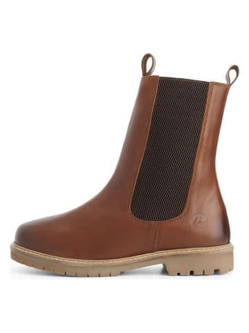 Leder-Chelsea-Boots "Ferring" in Hellbraun