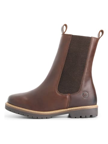 Leder-Chelsea-Boots "Ferring" in Braun
