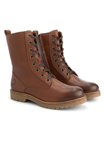 Leder-Boots "Forsol" in Hellbraun
