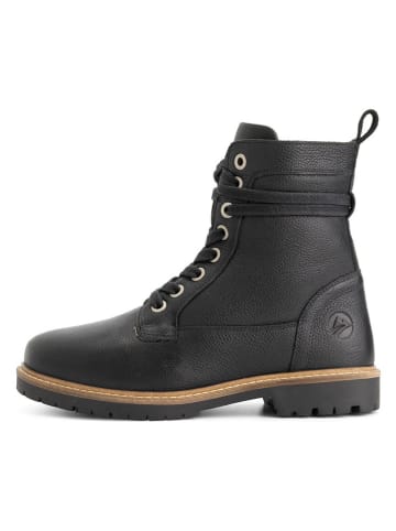 Leder-Boots "Kongsmark" in Schwarz