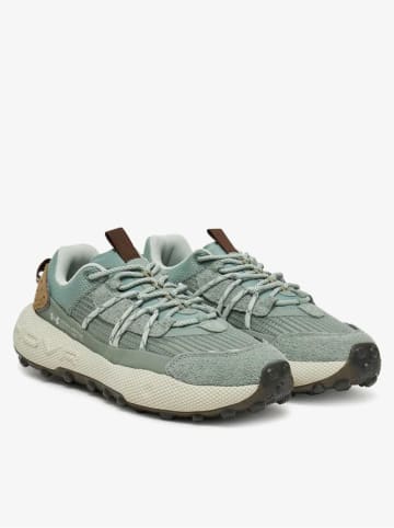Leder-Laufschuhe in Grün