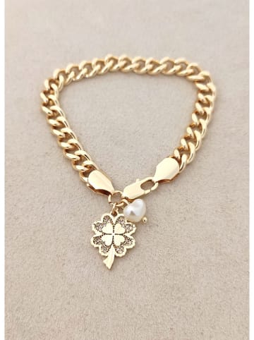 Vergulde armband met edelstenen
