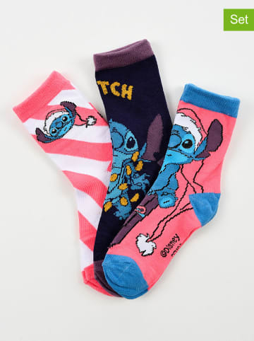 3er-Set: Socken "Lilo & Stitch" in Bunt