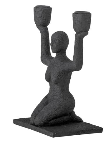 Świecznik "Lucie" w kolorze czarnym - 18 x 23 cm