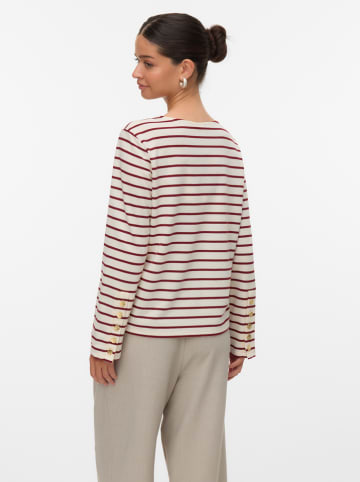 Longsleeve in Beige/ Bordeaux