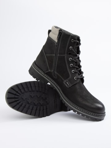 Leder-Boots in Schwarz