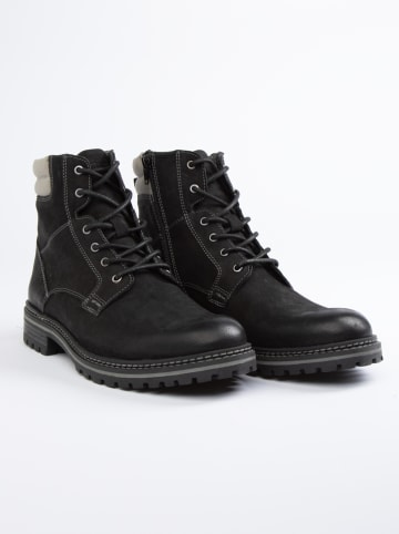 Leder-Boots in Schwarz