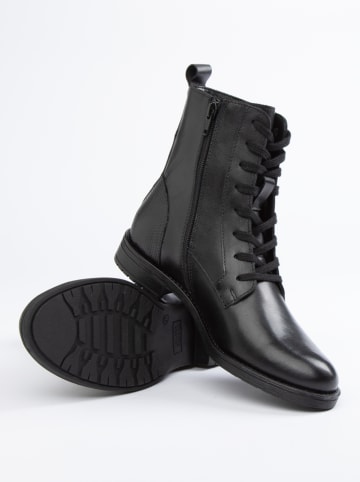 Leder-Boots in Schwarz