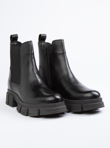 Leder-Boots in Schwarz