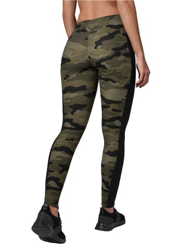 Leggings in Khaki/ Schwarz