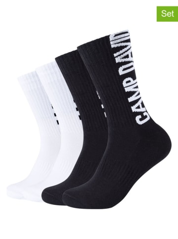 4er-Set: Socken in Schwarz/ Weiß