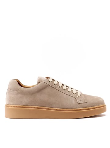 Skórzane sneakersy w kolorze szarobrązowym