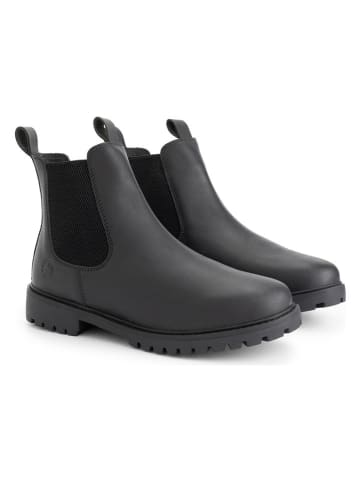 Leder-Chelsea-Boots "Sandnes" in Schwarz