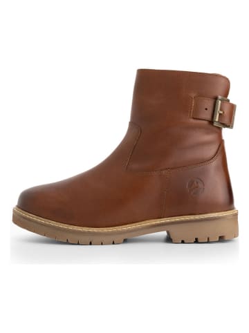 Leder-Boots "Tingvoll" in Hellbraun