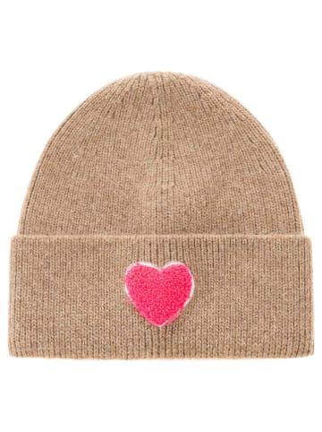 Czapka "Heart" w kolorze beżowym