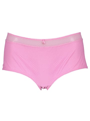 Pełne figi high waist w kolorze jasnoróżowym
