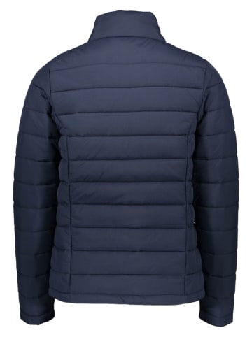 Doorgestikte jas donkerblauw