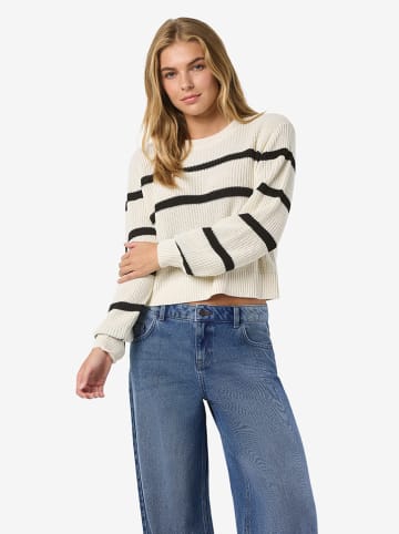 Sweter w kolorze czarno-kremowym
