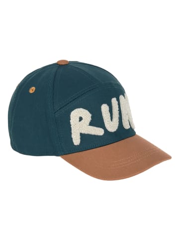 Cap "Run" in Dunkelblau/ Hellbraun