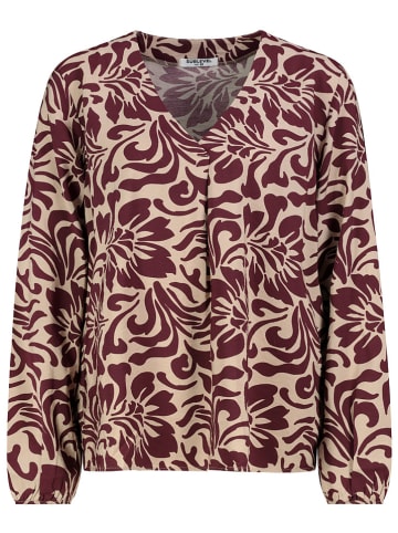 Bluse in Beige/ Bordeaux