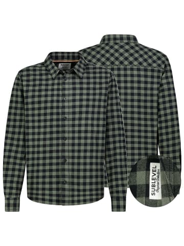 Blouse zwart/donkergroen