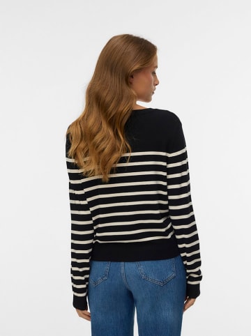Cardigan in Schwarz/ Creme
