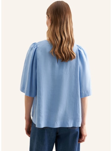 Leinen-Bluse in Hellblau