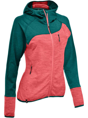 Fleece vest "Riedlerspitz II" petrol/koraalrood