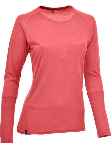 Functionele longsleeve "Sorpesee" koraalrood