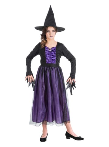 2-delig kostuum "Agatha Purple Witch" paars/zwart