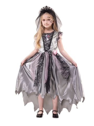 Kostuumjurk "Ghost Princess" zilverkleurig