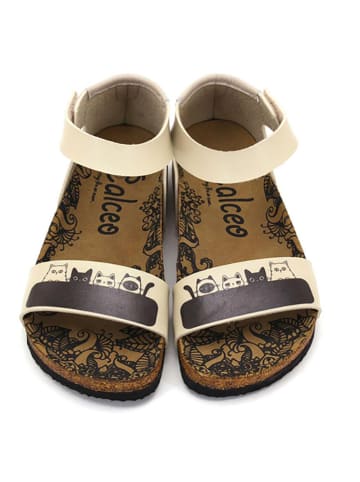 Sandalen beige/zwart