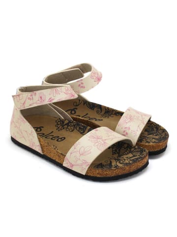 Sandalen in Beige/ Rosa