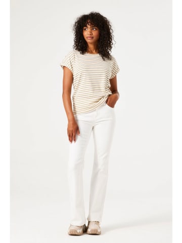 Shirt in Weiß/ Beige