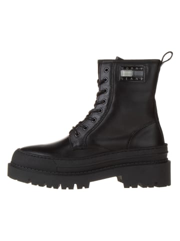 Leder-Boots in Schwarz