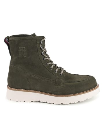 Leder-Boots in Grün