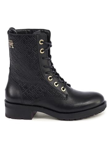 Leder-Boots in Schwarz