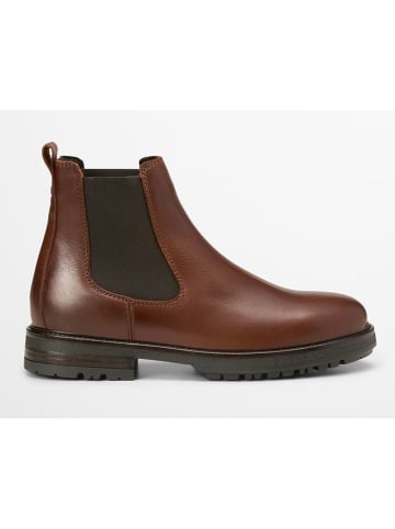 Leder-Chelsea-Boots "Rony" in Hellbraun
