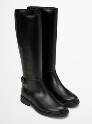 Leder-Stiefel "Paula" in Schwarz