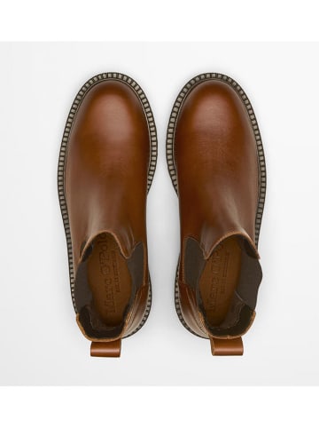Leder-Chelsea-Boots "Phia" in Hellbraun
