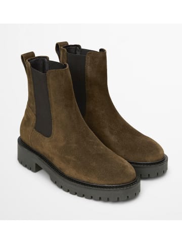 Leder-Chelsea-Boots "Phia" in Braun