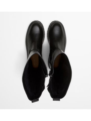 Leder-Stiefel "Phia" in Schwarz