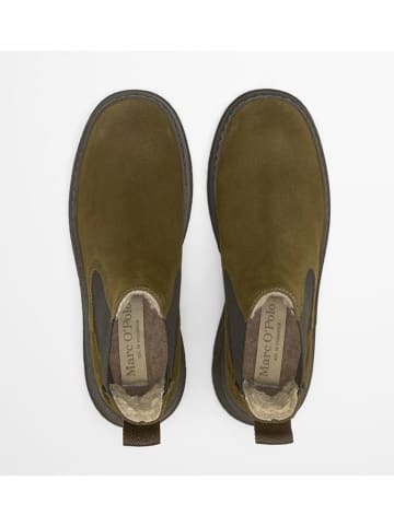Skórzane sztyblety "Elisa" w kolorze khaki