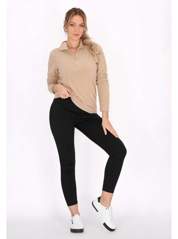 Fleecepullover in Beige