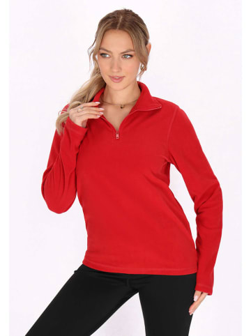 Fleece trui rood