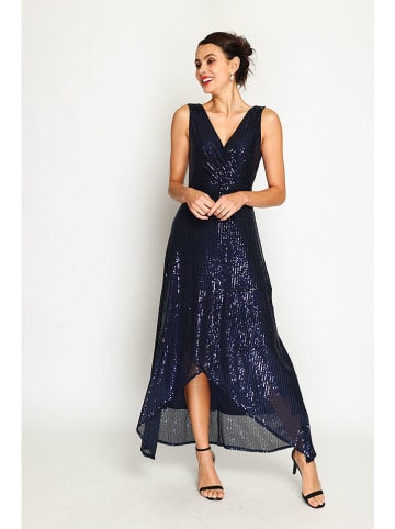 Paillettenjurk donkerblauw