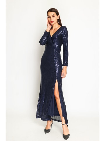 Paillettenkleid in Dunkelblau