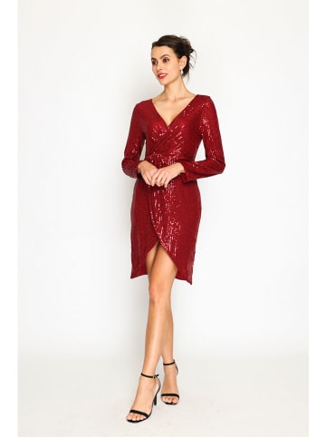 Paillettenkleid in Bordeaux