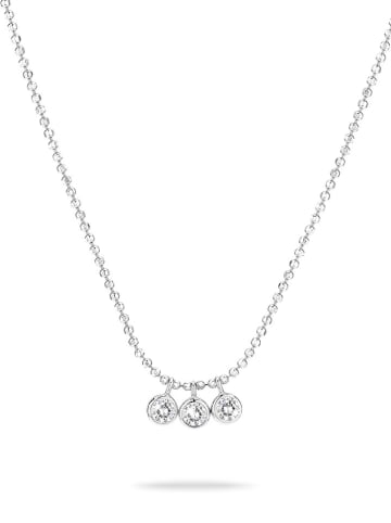 Silber-Halskette mit Schmuckelementen - (L)45 cm